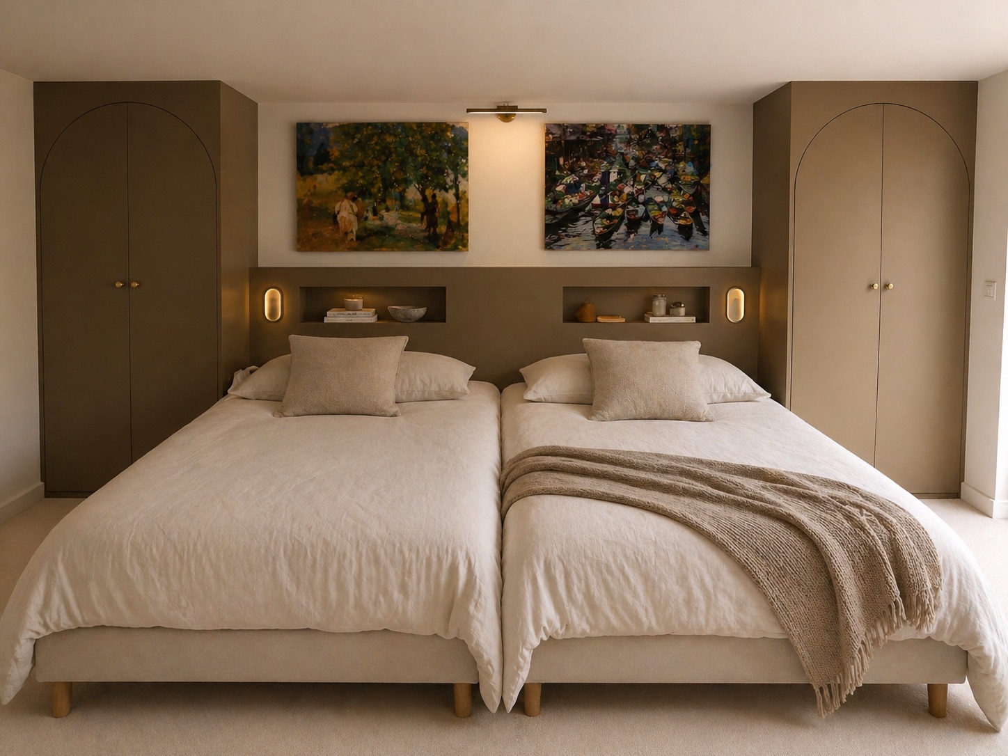 Chambre sur-mesure Kōbō Design avec rangements intégrés